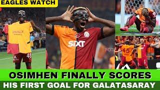 WATCH As Victor Osimhen Scored His First Goal For Galatasaray As He Come Off Injured