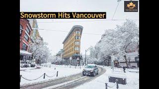 Extreme snowstorm hits Vancouver, BC Canada