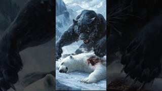 Ai Draws Black Panther VS Wild White Animals! #shorts #animals #wildlife #ai #versus #chatgpt