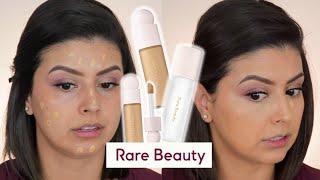 RARE BEAUTY BY SELENA GOMEZ- FOUNDATION AND CONCEALER | REVIEW + WEAR TEST