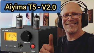 AIYIMA T5 V2.0 – Tube Hybrid Stereo Amplifier & HiFi Kopfhörerverstärker mit Bluetooth aptX HD