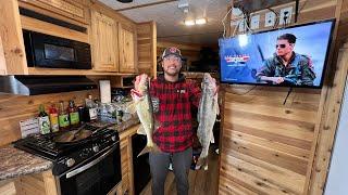 Ice Camping on Red Lake for Walleyes! (CATCH CLEAN COOK)