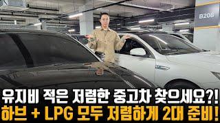 유지비 저렴하고 가격도 저렴한 중고차 찾으세요?! 하이브리드 + LPG 2대 모두 저렴하게 준비했습니다 옵션 좋고 가격도 좋은 모델로!!