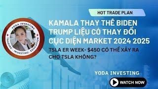 KAMALA THAY THẾ BIDEN  TRUMP LIỆU CÓ THAY ĐỔI CỤC DIỆN MARKET 2024 2025/TSLA ER WEEK COMING????