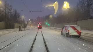 Helsingin raitiolinja 4H. Lumikaaos Helsingissä.️ Helsinki tramline 4H. Snow chaos in Helsinki.️