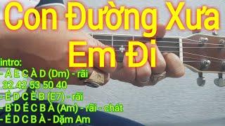 Con Đường Xưa Em Đi | Hướng dẫn solo và đệm hát | Điêu Chương