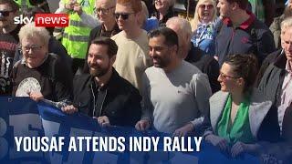 Scotland: Yousaf attends independence rally after difficult week for SNP