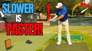 SLOWER is FASTER!  Incredible Discovery Leads to Crazy Clubhead Speeds!