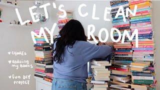 let's clean my room bc i have no friends | redoing book stacks & doing chores