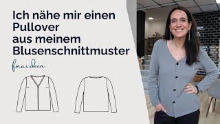 Ich nähe mir einen Pullover (Blusen-Schnittmuster als Pullover nähen)