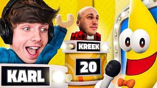 KreekCraft vs Karl Jacobs Roblox Brain Game