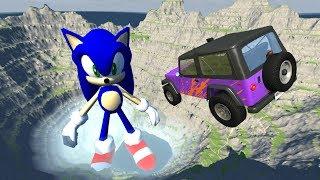 BeamNG DRIVE Jumping Against Giant Sonic & Falls - BeamNG hub