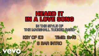 The Marshall Tucker Band - Heard It In A Love Song (Karaoke)