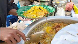 #unlimited biryani Moosarambagh Jalsa street food  #Chicken Rice #chicken fry very tasty food