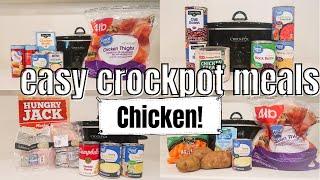 CHEAP & EASY CROCKPOT MEALS WITH CHICKEN | DUMP & GO SLOW COOKER RECIPES