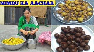 Meethe Nimbu ka aachar by Punjabi style|| मीठे नींबू का आचार || Sweet lemon Pickle || PINDPUNJABDE