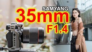 REVIEW SAMYANG AF 35mm F1.4 FE mount Sony | INDONESIA | Lensa Wide Bokeh Asik a6000 & A7 series