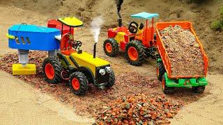 Diy tractor Bulldozer making mini Road Construction | diy Double Compactor Machine | HP Mini