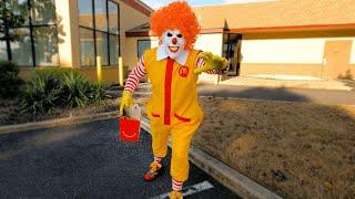 Scary Ronald McDonald Clown Attacks at Abandoned McDonalds - WeeeClown Around