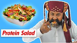 Tribal People Try Protein Salad