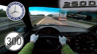 1985 Mercedes W124 250 D TOP SPEED NO LIMIT AUTOBAHN GERMANY POV