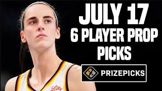 WNBA PRIZEPICKS TODAY | 6 BEST PROP PICKS | WEDNESDAY | 7/17/2024 | BEST PROPS | NBA BETTING |