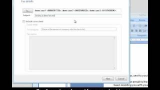 How to send a fax and including a fax cover sheet to imported MS Outlook 2007 contacts