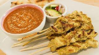 Thai Pork Satay & Peanut Sauce Recipe หมูสะเต๊ะ - Hot Thai Kitchen!