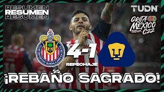 Resumen y goles | Chivas 4-1 Pumas | Grita México C22 - REPECHAJE | TUDN