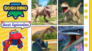 【GOGODINO】Careful! Best Huge & Dangerous Dinos - T Rex, Allosaurus, Quetzalcoatlus | Kids Cartoon