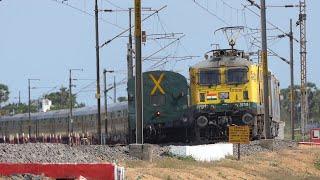 Train CROSSING at Beautiful Locations | Diesel vs Electric | Indian Railways