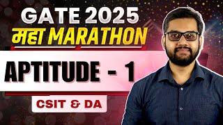 Maha Marathon - Aptitude Part - 1 || Avinash Sir || GATE 2025 CSIT & DA