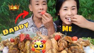 First time Mukbang with my Father /Cook and Eat (Father and daughter MUKBANG)