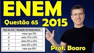 ENEM 2015 - QUESTÃO 65 - PROVA AZUL - FISICA   Prof  Marcelo Boaro