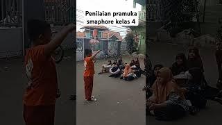 Penilaian pramuka smaphore kelas 4.#shorts #pbbpaskibra #sekolah #penilaian #funny