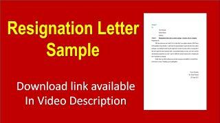 How to write Resignation Letter in Ms Word | letter Example