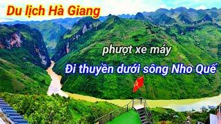 phượt Hà Giang. phượt xe máy xuống sông, đi thuyền trên sông Nho Quế