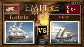 MAN-O'-WAR (HEAVY 1st RATE) vs GALLEY | Empire Total War NAVAL 1 VS 1