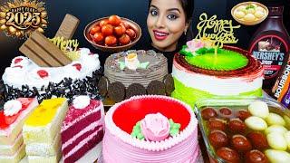 ASMR Eating Rasgulla,Gulab Jamun,Chocolate Ice Cream Cake Indian Sweet ASMR Eating Mukbang Challenge