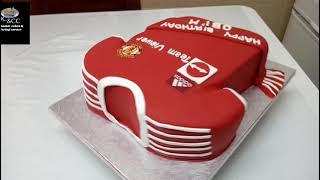 Manchester United football club's Easy Shirt cake tutorial