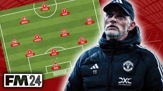 Thomas Tuchel's Manchester United tactic on Football Manager 3-4-3