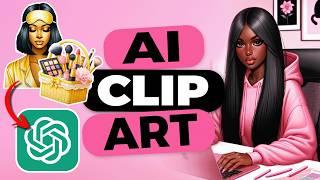 Easy AI Clip Art Tutorial for You to Sell - Perfect for Beginners who want Passive Income!