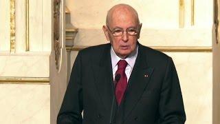 Italy's President Giorgio Napolitano steps down