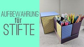 Aufbewahrung für Stifte  Basteln mit Action Papier  Bastelzimmer  DIY  Basteln mit Papier