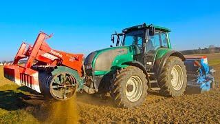 VALTRA M 120e sät die 1.te Sommergerste 2025 mit Vogel + Noot Frontpacker & Lemken Saphir 7