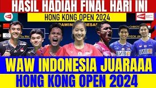 INDONESIA JUARAAA DI HATI‼️Hasil & Hadiah Lengkap Final Hong Kong Open Hari ini..!!