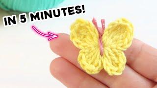 HOW TO CROCHET A BUTTERFLY  Crochet these easy butterflies in seconds!