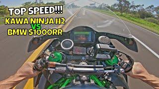 TOP SPEED NINJA H2 VS BMW S1000 RR 2021 Quem ganha essa?