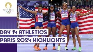 USA wins gold in women’s 4x100m relay, Canada in men’s 4x100m on Day 14 | Paris 2024 highlights