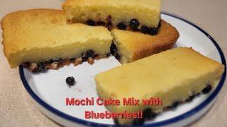 Mochi Cake Mix with Blueberries